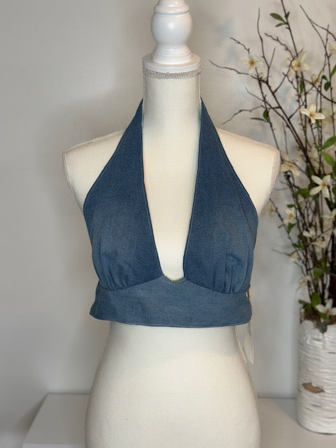 Reversible Denim Halter