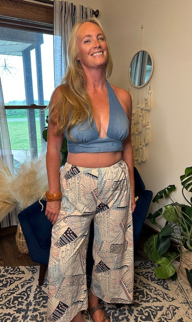 Reversible Denim Halter