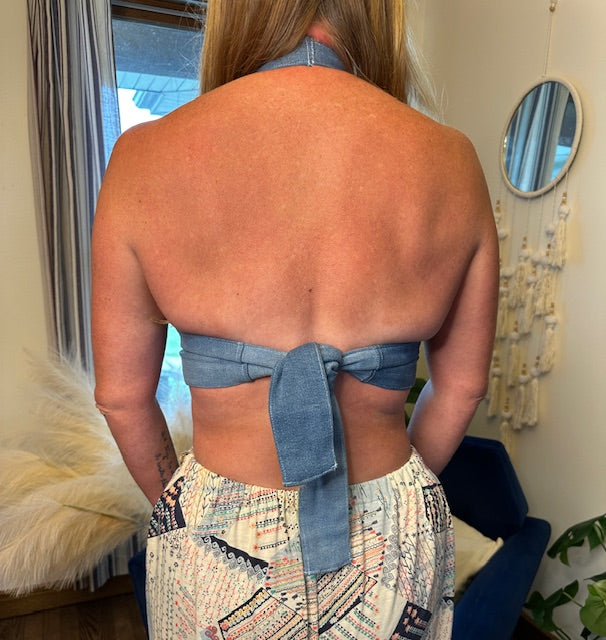 Reversible Denim Halter