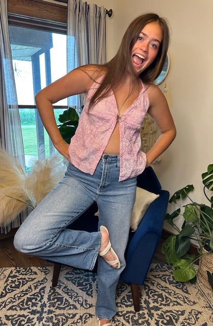 Embroider Halter Top