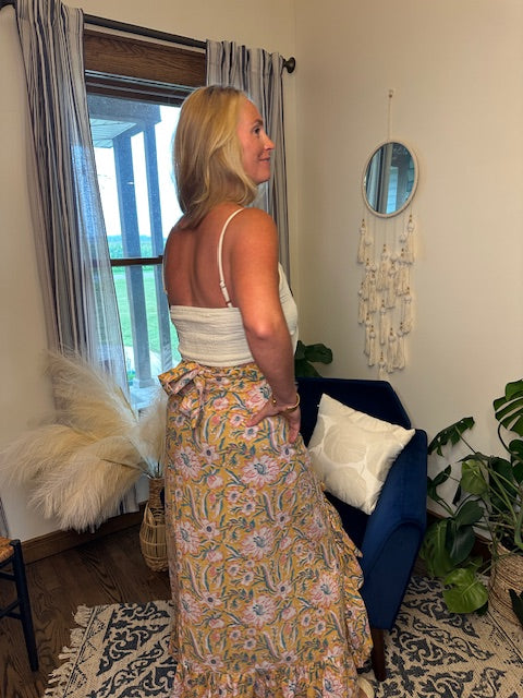 Ruffle Wrap Skirt