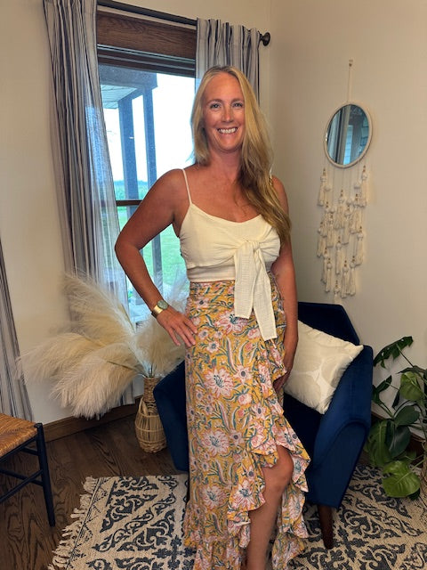 Ruffle Wrap Skirt
